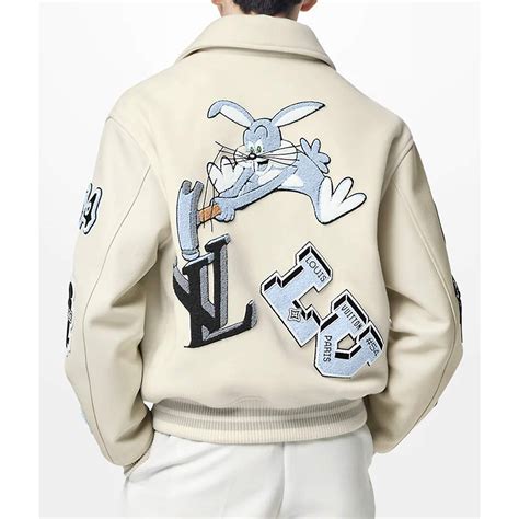 lv bugs bunny varsity jacket|louis vuitton cream bunny jacket.